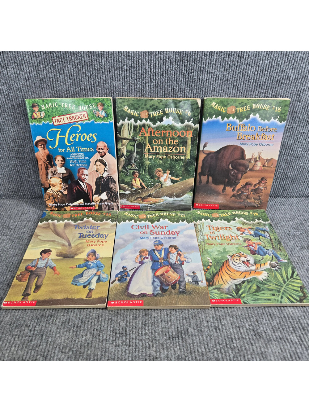 Magic Tree House Heroes Amazon Buffalo Twister Civil War Tigers Lot of 6